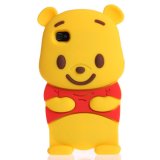 Mobile Phone Silicon Case with Winnie Poo Design for iPhone 4S (TX-SC0034)