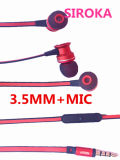 Popula Earphone Flat Cable Earphone with Mic for Mobile MP3/MP4