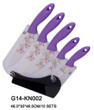 5PCS Colorful Plastic Handle Kitchen Knife Set