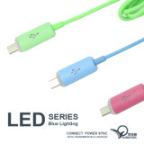 Smart Phone Accessories LED USB Data Cable for Samsung