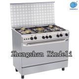 Brass Burner Cap Gas Stove with Gas Oven and Grill