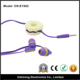 2015 Hot Selling Rubber Colorful Stereo Noise Cancelling Earphone (OS-E1502)