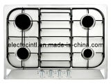 Gas Hob with 4 Burners and Stainless Steel Mat Panel, 1.5V Battery Pulse Ignition and Enamel Pan Support (GH-S714E)