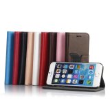 Colorful Leather Case with Credit Card Slot for iPhone6 Plus Mobile Phone Leather Wallet Case for iPhone 6 Plus