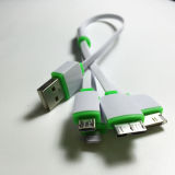 Colorful 30cm Universal Multi Functions 4 in 1 USB Phone Charger Cable