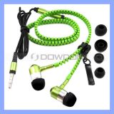 3.5mm Fashion Stereo Zipper Earphone with Mic for iPhone iPad Samsung Tablet PC