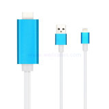 Aluminum USB Combine TPE Wire HDTV Video Cable for iPhone/Andriod