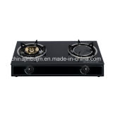 2 Burners Tempered Glass Top Brass 115 & Infrared 160 Gas Cooker/Gas Stove