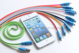 LED Smile Face Flat USB Cable for iPhone 5