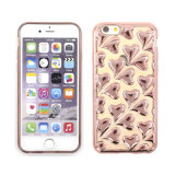 Mobile Phone Bling Heart Electroplate Cellphone Case for iPhone 5/6/S7