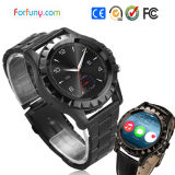 Round Black Stainless Steel Bracelet Watch with 3G Nevigation