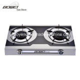 Steel Colored Cook Top Table 2 Burner Gas Stove