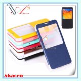 View Window Leather Case Mobile Phone Cover for Samsung Galaxy Note 3 N9005 N9002