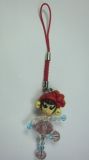 Polymer Clay and Crystal Cute Doll Cell Phone Strap