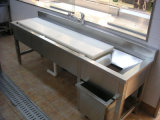 Stainless Steel Kitchen Work Table with Sink for Restaurant