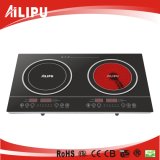 Plastic Housing Mixer Double Burner Induction Cooker+Infrared Cooker Sm-Dic03