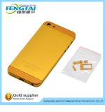 Cellular Phone Golden Fone Shell for iPhone 5 24k Gold Housing, for iPhone 5 Back Cover Housing, for iPhone 5 Housing Repacement