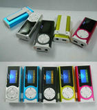 LCD Screen Clip-on MP3 Player with TF Card Port, Outer Speaker, Flashlight, Speaker