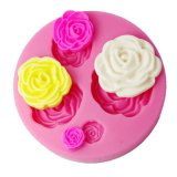 Fondant Decorating Mould 3D Rose Cake Decorating Supplies Color Pink