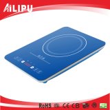 2016 Kitchen Appliance Made in China Titanium Glass Blue Color Ultra Thin Induction Burner