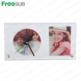 Freesub Sublimation Coated Blank Glass Photo Frame with Clock (BL-11)