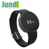 Bluetooth Smart Wristband with Round Dial, Leather Strap and 0.49 Inch OLED