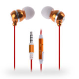 Popular Gold Cell Phone Earphone with Mic and Handsfree