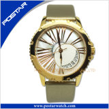 Fashionable Ladies Stainless Steel Watch with IP Gold Plating