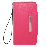 PU Leather Mobile Case for Samsung Mobile Phone, Stand Wallet Leather Case
