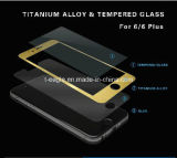 Wholesale Full Mobile Phone Cover 0.3mm 9h Titanium Alloy Color Tempered Glass Screen Protector for iPhone 6 Plus 5.5''