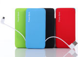 5000mAh Polymer Power Bank with Built-in Cable