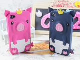 Silicon Gel Cute Crown Pig Case for iPhone 5