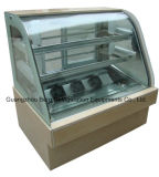 Curved Cake Glass Display Refrigerator with Ce