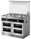 Integrated Cooker with One Gas Stove and One Induction Cooker