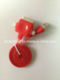 High Quality 3 in 1 Noodle Flat Charging USB Cable