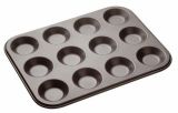 Hot Selling 12 Cup Nonstick Shallow Baking Tray Muffin Pan