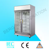 Supermarket Upright Manufacturer 4 Glass Door Showcase Refrigerator