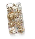 Elegant Crystal Relaxation Bag Flowers Mobile Phone Cover