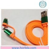 Micro USB/ Lightning Dual Tip Flat Sync & Charge Cable