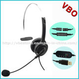 2016 New Design Headband Style Noise Cancelling Microphone Call Center USB VoIP Headset