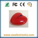 Heart Shaped Mobile Power Bank 18650 Li-ion Battery Charger Long Cycle Life ABS Material Mobile Charger