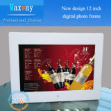 Full Color 12'' Picture Digital Video Frame Clock Wall White (MW-1205DPF)