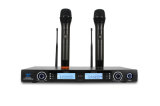 2 Channels Professional UHF Wireless Microphone with Two Handheld Mics or Two Transmitters