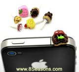 30 Mixed Sweet Lovely Resin Cake 3.5mm Dust Dustproof Plug iPhone/ iPad Earphone Stopper Decor Ornament 18mmx10mm-28mmx13mm (B18286)