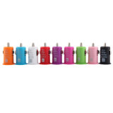 Colorful USB Car Charger for Mobile Phone and Tablet PC, iPad, iPhone with Light