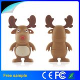 Christmas Decoration Soft PVC Sleigh Milu Deer USB Disk Reindeer USB Flash Drive