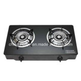 2 Burners Tempered Glass Top Brass 120mm Stainless Steel Burner Cooker/Gas Stove