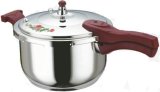 Stainless Steel Pressure Cooker With Flower on Lid