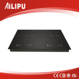 Metal Housing with Full Touching Built-in Double Burner Induction Cooker
