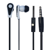 Cheap Flat Cable Earphone with Mic for iPhone